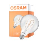 Osram Vintage 1906 LED E27 Globe Włókno Przezroczysty 7.2W 806lm - 927 Bardzo Ciepła Biel | Najlepsze Renderowanie Kolorów - Ściemnianie - Zamienne 60W