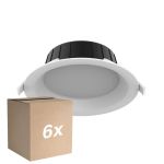 Opakowanie 6x Noxion LED Downlight Hera Średni Wpuszczany Valkoinen 9W 900lm 80D - 827-830-840 CCT | 146mm - Aukko 120mm